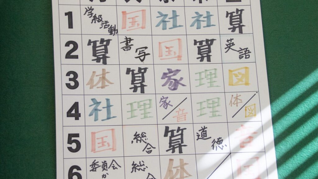 時間割の作成