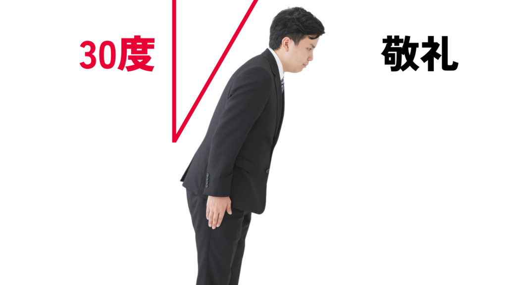 敬礼(30度のお辞儀)